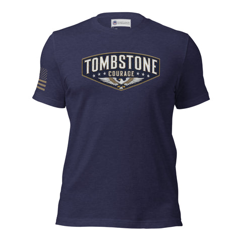 Tombstone Courage Blue Logo T